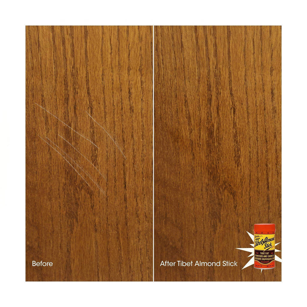 Tibet Almond Stick Scratch Remover - Touch Up and Repair Hardwood, Furniture, Floors Instantly - All-in-One Kit for Restoration of Cabinets, Vinyl, and More - Odorless, Colorless, Non-Toxic (2 Pack)