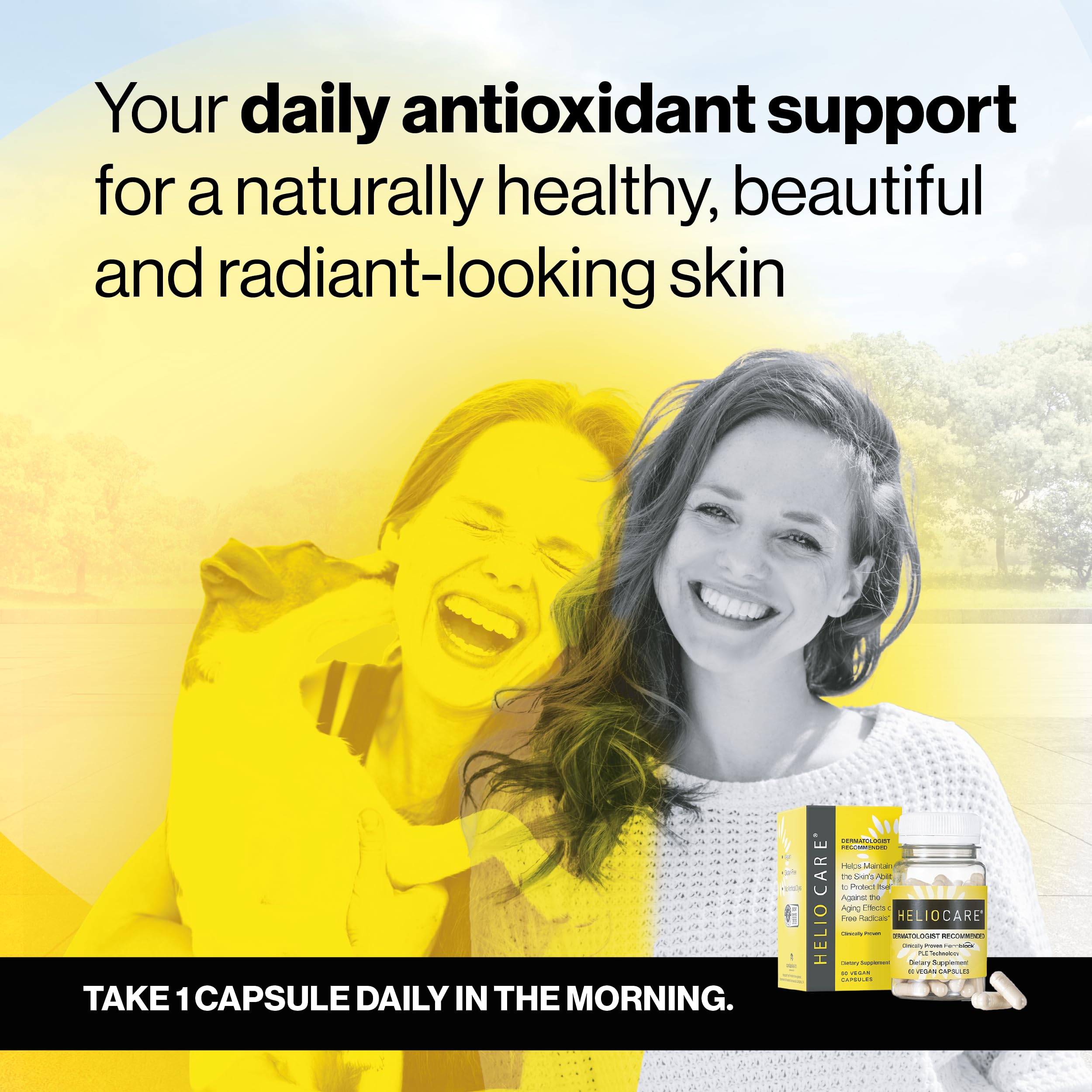 Heliocare Supplement with Polypodium Leucotomos Extract 240mg, 60 Capsules | Patented Skin Health Daily Antioxidant Clinically Proven to Fight Sun Damage & Reduce Photoaging, Dermatologist Formulated