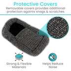 Vive Walker Ski Glide Covers (4 Pack)- Folding Walker Accessories, Upgraded