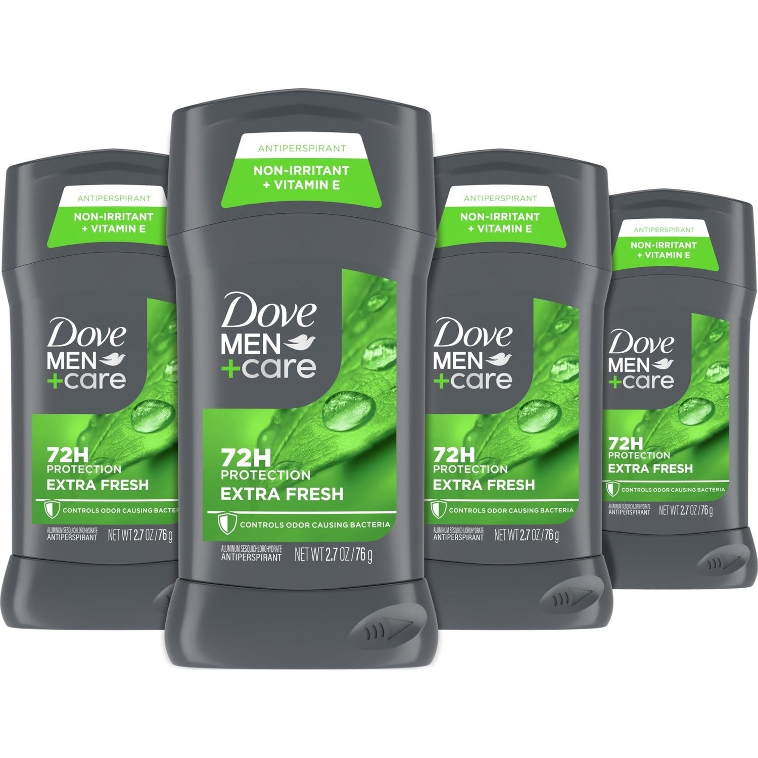 Dove Men+Care Extra Fresh Men's Antiperspirant Deodorant Stick Extra Fresh Twin pack With 72-hour sweat & odor protection with 1/4 Moisturizing Cream & Long-lasting Citrus Scent 2.7 oz