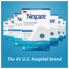 Nexcare Tegaderm + Pad Transparent Dressing, Clear Breathable Dressing Holds Fast for 7 Days, Waterproof for Safe Bathing - 5 Dressings