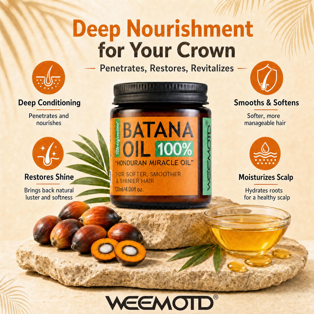 100% Raw Batana Oil for Hair from Honduras, 4.06 Fl Oz, Bright Coffee | Moisturizing Hair Mask, Adds Shine & Softness, Unrefined Conditioning Scalp Oil