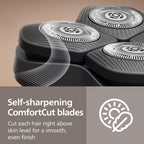 Philips Norelco Head Shaver Pro 9000 Electric Shaver, Clean & Gentle Shave | Electric Shaver for Men and Women, 360° Flexing Head, ComfortCut Blades, PowerAdapt Sensor, 90-Min Runtime, HS9980/40