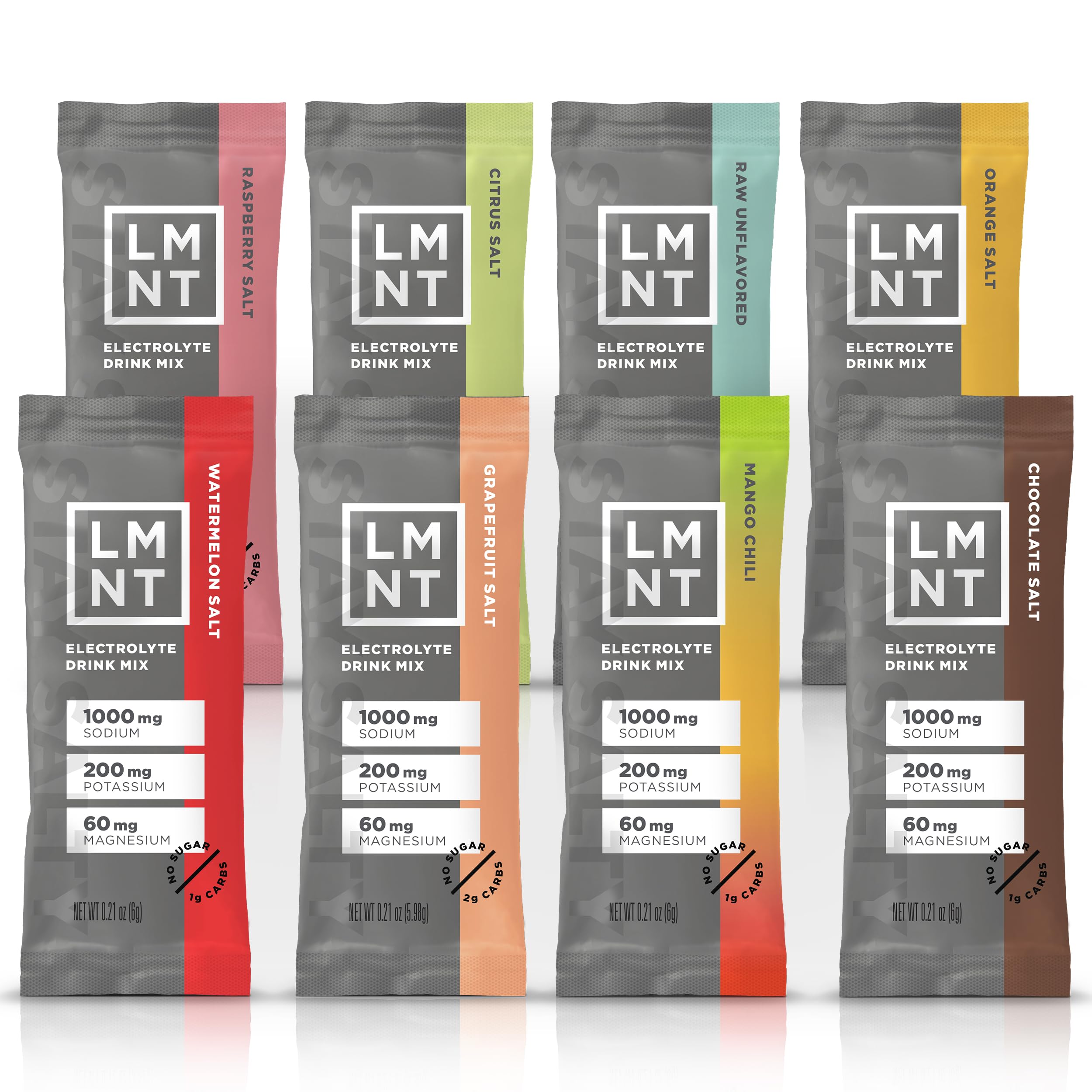 Buy now LMNT Zero Sugar Electrolytes - Sample Pack | Drink Mix | 8-Count at indiglob india