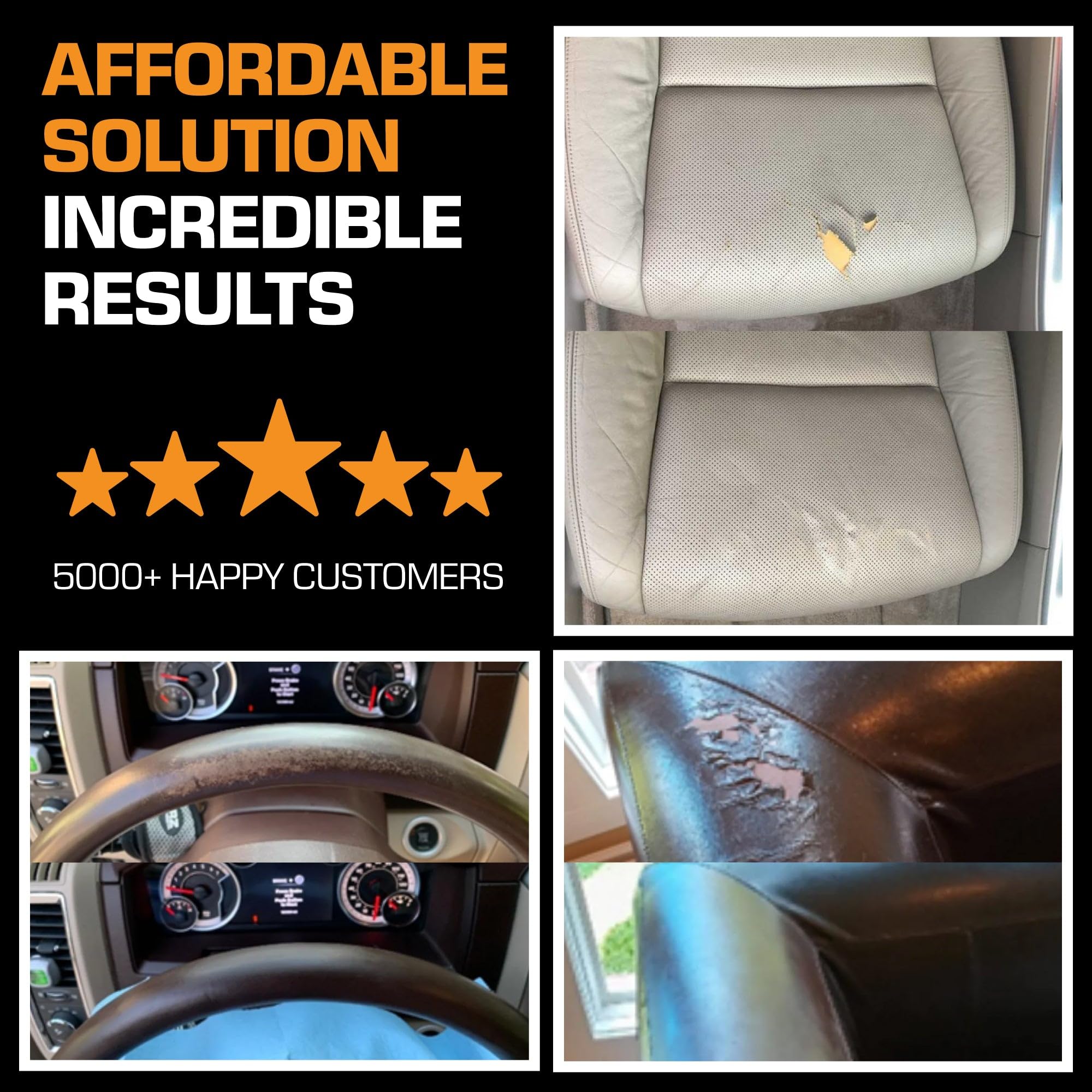 Buy now Professional Black Leather Repair Kit for Furniture, Couches, Boots, and Purses, Scratch Repair and Car Leather Restoration, All-Inclusive Vinyl Repair Kit, Quick and Easy to Use at indiglob india