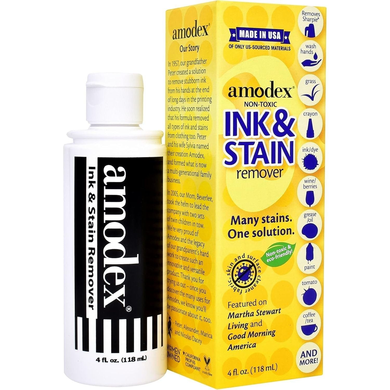 Buy now Amodex Products Inc 104 Liquid Ink & Stain Remover 4oz, Fresh and Clean 4 Fl Oz (Pack of 1) at indiglob india