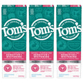 Tom's of Maine Sensitive and Whitening Toothpaste, Mint, 3 Pack, 4 oz