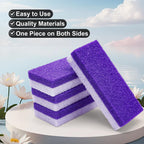 Foot Pumice Stone 4 Pack Pedicure Stone for Feet (Purple) | for Feet Callus Remover and Scrubber Double Sided Pedicure Foot Pumice Stone for Feet and Heels Callus and Dead Skins