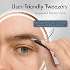Tweezers for Women Facial Hair, Slant & Pointed Tweezers for Eyebrows, Ingrown Hair, Splinter Removal, Precision 4 Pack Tweezer Set, Stainless Steel Eyebrow Tweezers for Men and Women, Black