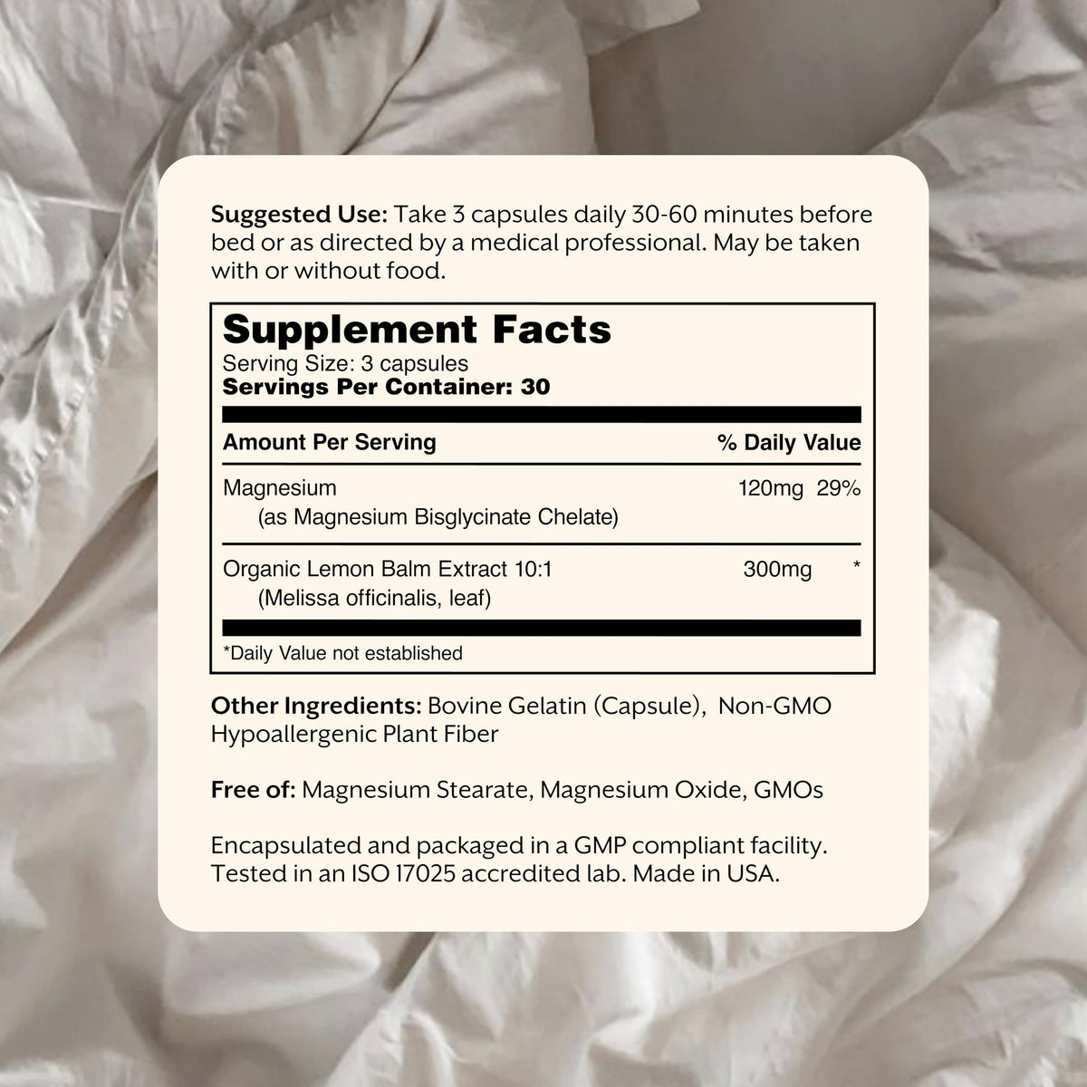 ProMix Nutrition Relax Magnesium + Lemon Balm Extract Supplement - 90ct