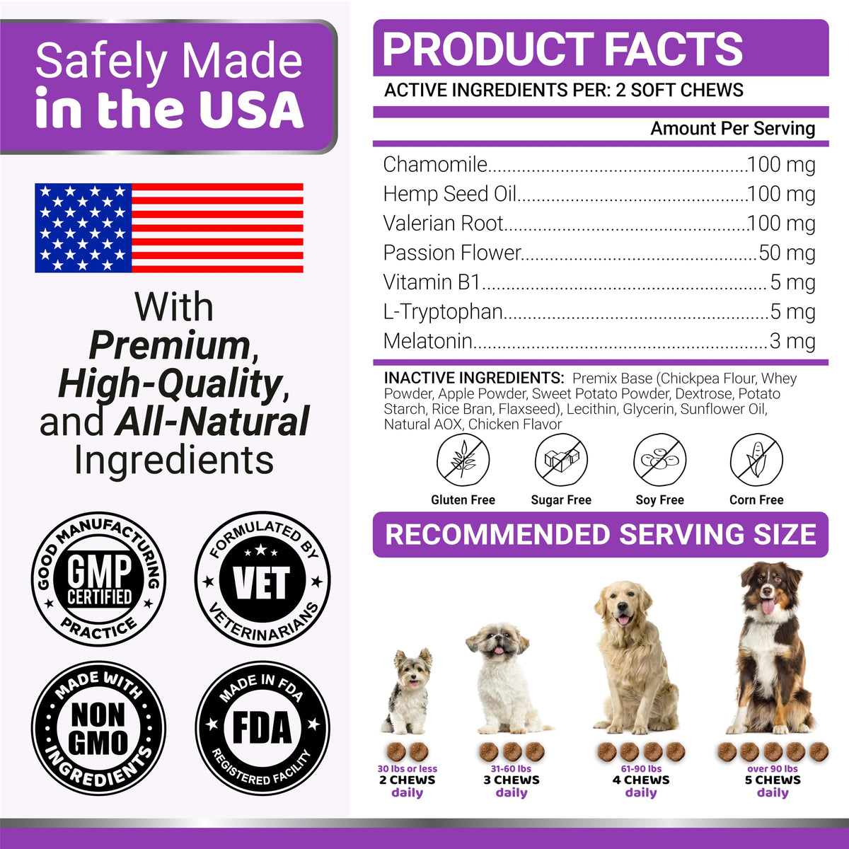 Melatonin for Dogs - 170 Chews - Melatonin Chews for Small and Large Dogs