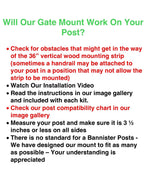 Safety Innovations No Hole Stairway Baby Gate Mounting Kit - Fits Posts from 2 3/4 inches to 3 1/2 inches Wide with Square or Round Tops - No Adhesives On Or Screws in Your Posts, (1-Pack)