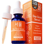 SeoulCeuticals Korean Skin Care 20% Vitamin C Serum for Face + CE Ferulic | 1oz C E Ferulic Vit C Facial Oil with Hyaluronic Acid, Vitamina E, Vegan, Cruelty Free, Anti Aging K Beauty Glow C+E Skincare