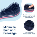 Buy now Crave Naturals Glide Thru Hair Brush - Detangler Brush for Curly, Straight, Wet or Dry Hair - Gentle Detangling Brushes for Adults, Kids, Toddlers - Hair Accessories for Women, 7.5x3" - Pink at indiglob india
