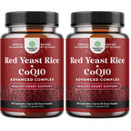 Red Yeast Rice with CoQ10 Supplement - Healthy Heart Support - 120 Ct | Red Yeast Rice 1200 mg - Advanced Complex for Cellular Energy & Antioxidant Support - GMP - Third Party Tested - 60 Servings