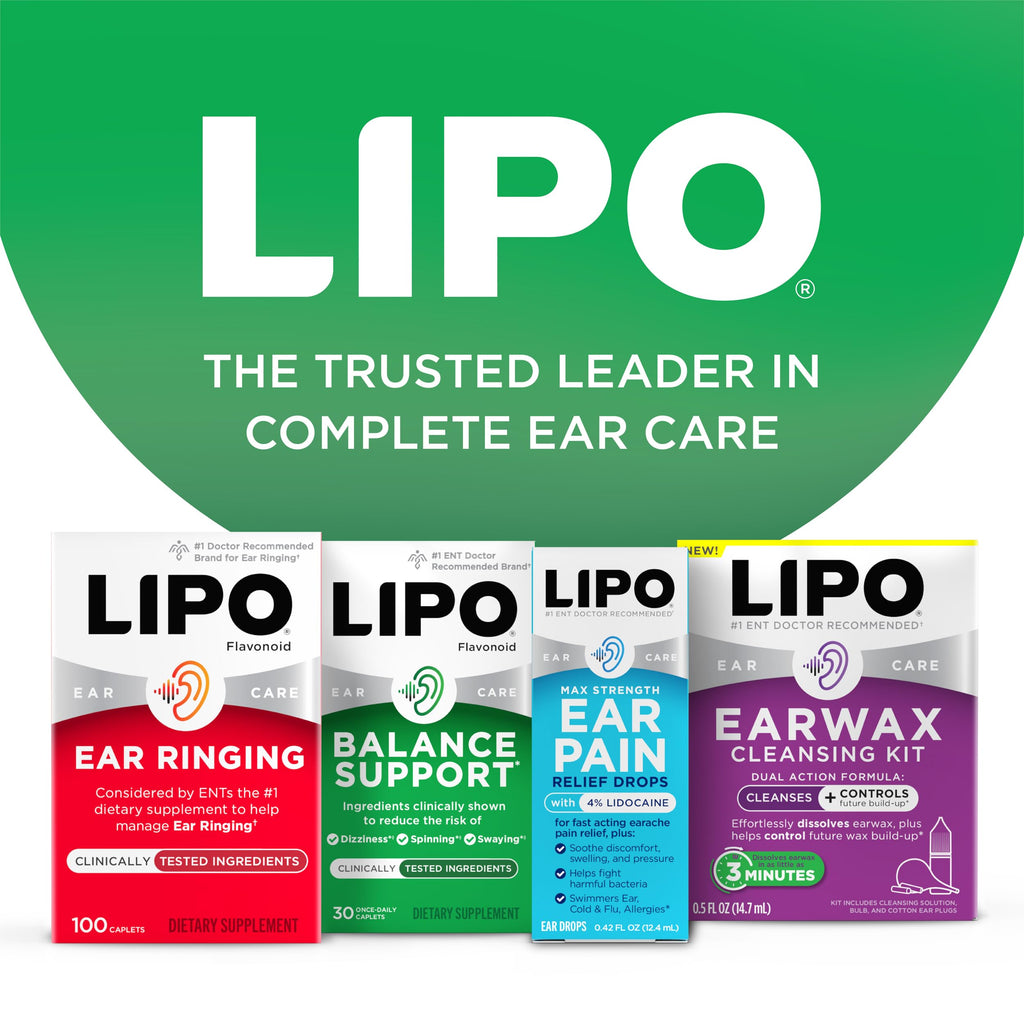 Lipo-Flavonoid for Vertigo & Dizziness Relief, Clinically Tested Formula with Ginkgo Biloba, Vitamin D, & Vitamin B Complex, Inner Ear Health & Balance Support, 30-Count (Pack of 2)