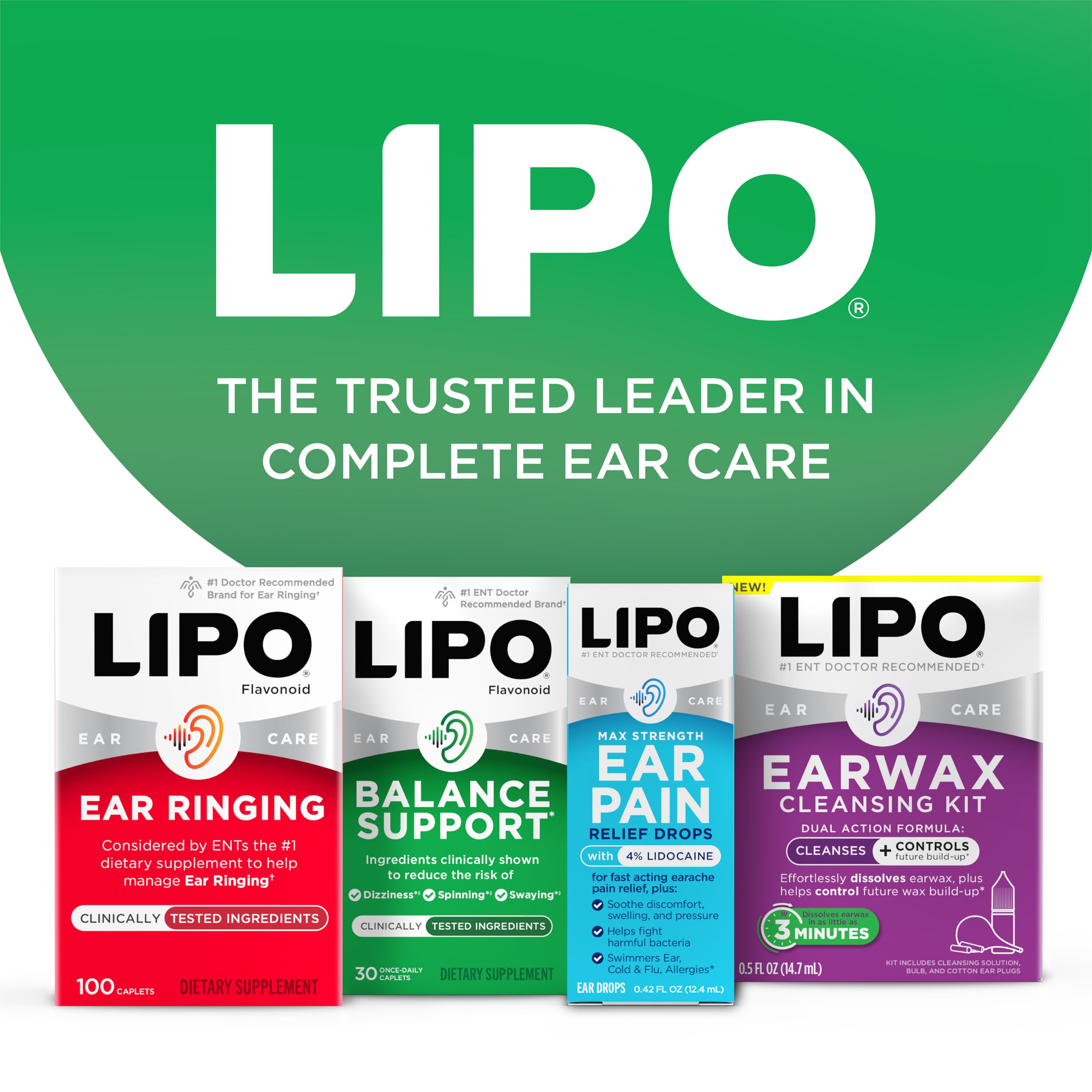 Lipo-Flavonoid for Vertigo & Dizziness Relief, Clinically Tested Formula with Ginkgo Biloba, Vitamin D, & Vitamin B Complex, Inner Ear Health & Balance Support, 30-Count (Pack of 2)