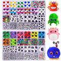 fulasiteu 2500PCS Googly Eyes, 48 Styles Googly Eyes Self Adhesive for Crafts, Multi Colors and Sizes Wiggle Eyes for DIY Art Projects Craft Supplies