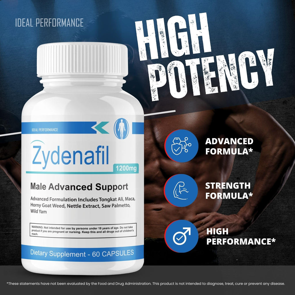 Zydenafil Pills for Men Advanced Formula - Zydenafil Capsules - Zydenafil Male Pills - Zydenafil 1200mg for Maximum Strength with Tongkat Ali, Saw Palmetto, Horny Goat Weed Reviews (60 Capsules)
