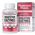 Physician's CHOICE Digestive Enzymes for Bloating & Digestion - Fast-Acting 16 Enzyme Formula with Organic Prebiotics & Probiotics for Gut & Digestive Health - Meal Time Discomfort Relief - 30 CT