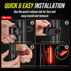 BLITZU Bike Tail Light, 2 Pack USB-C Rechargeable LED Bicycle Rear Lights