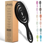 Buy now Ninabella Detangle Hair Brush for Women & Men - Does not Pull - Straightening Brushes for Straight & Curly Hair - Unique Spiral Detangling Hairbrush - Green at indiglob india