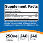 Nutricost Magnesium Complex 250mg, 240 Capsules, Gluten Free & GMO-Free