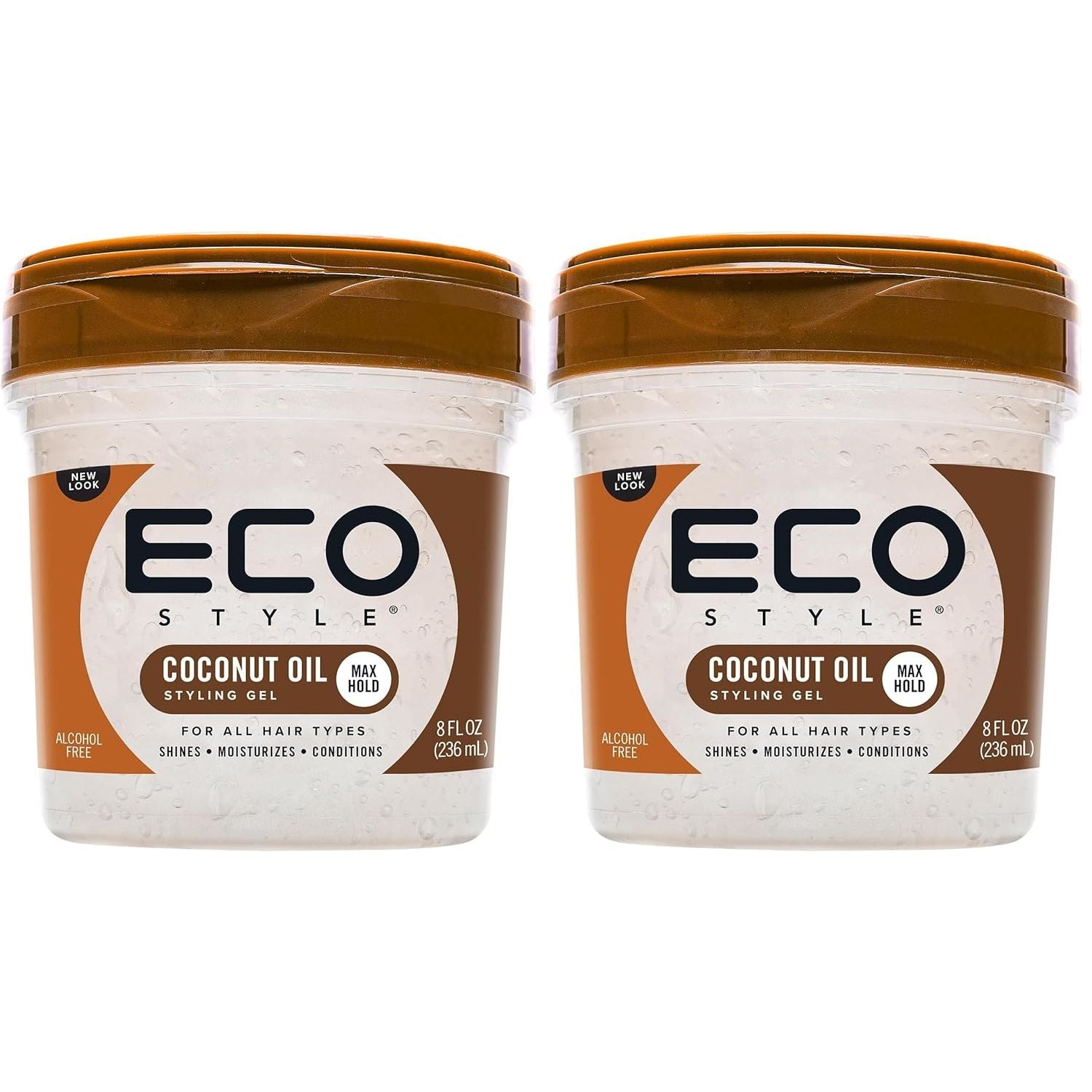 Buy now Eco Style Coconut Oil Styling Gel - Adds Luster and Moisturizes Hair - Weightless Styling and Superior Hold - Prevents Breakage and Split Ends - Promotes Scalp Health - Ideal for all Hair - 8 oz 8 Fl Oz (Pack of 2) at indiglob india