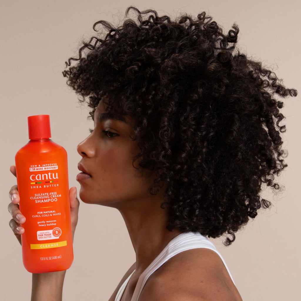Cantu Sulfate-Free Cleansing Cream Shampoo with Shea Butter for Natural Hair, 13.5 oz