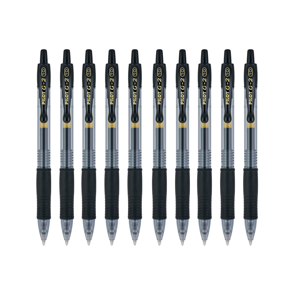 Pilot G2 Retractable Gel Ink Roller Ball Pens, Bold Point Black 10-PACK(31237)