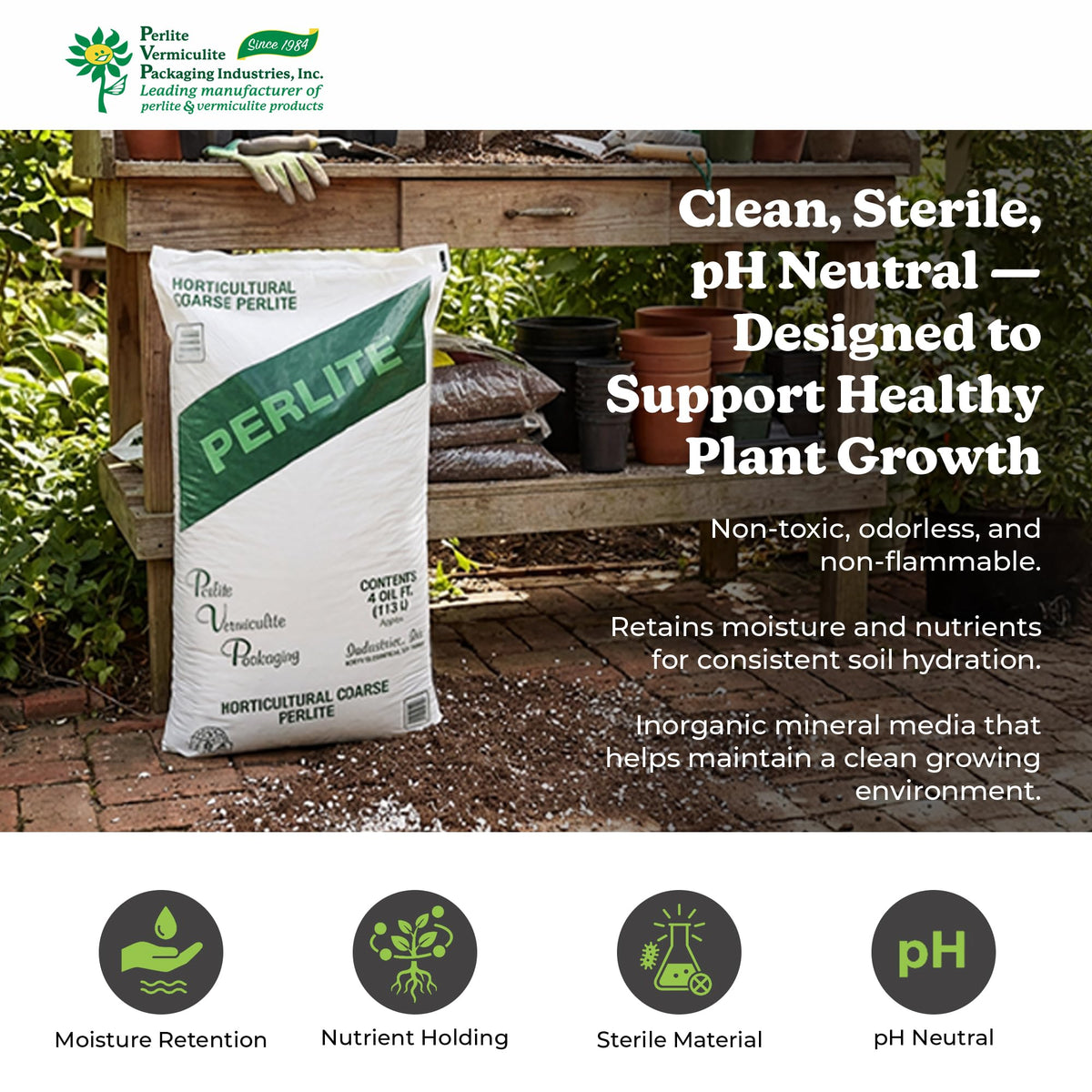 Organic Coarse Perlite for Planting and Garden Soil, 120 Qt