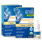Mommy's Bliss Organic Baby Vitamin D Drops, No Artificial Color, 0.11 Fl Oz | Vitamin D3 that promotes healthy growth and bone development in newborns and up; 100 servings per pack