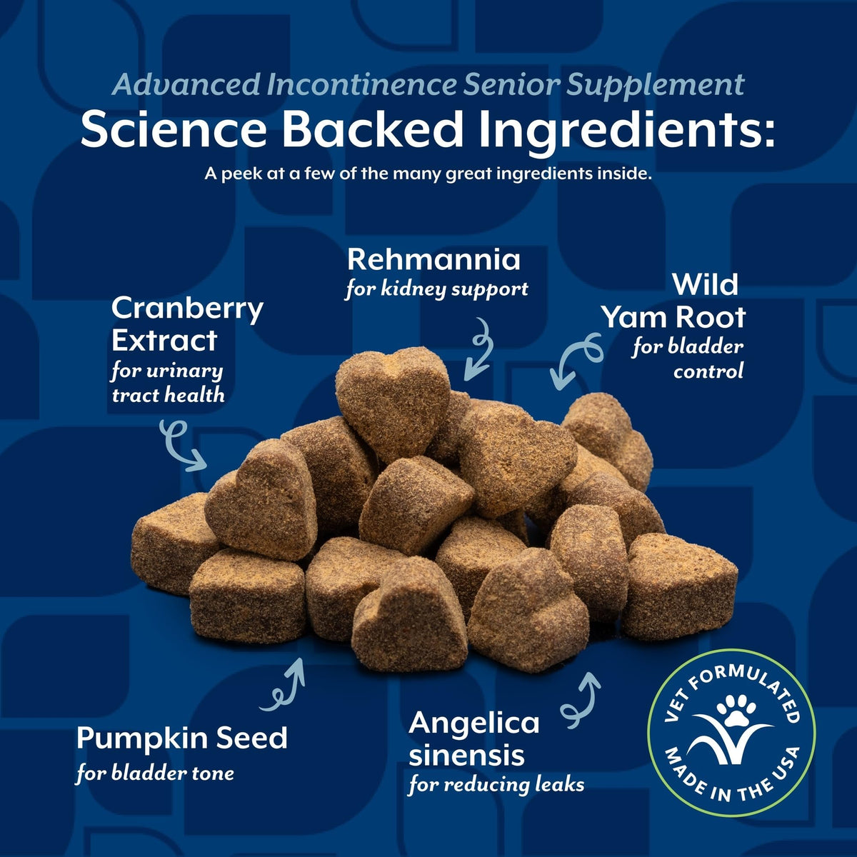 NaturVet Senior Advanced Incontinence Dog Supplement - 60 Ct