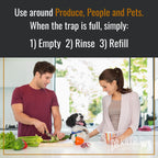 Dr. Killigan's Reusable Fruit Fly Traps for Indoors, 2 Refills