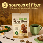 Fiome Fiber Bites, 5g Daily Fiber Supplement, Vanilla Bean, 30 Servings | Daily Fiber Bite, GLP-1 Support, All Natural Ingredients, No Added Sugar, Prebiotic Fiber, Supports Regularity and Digestion