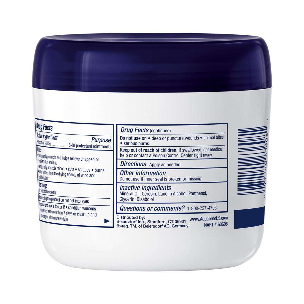 Aquaphor Advanced Therapy Healing Ointment Skin Protectant, 14 OZ | Clinically Proven Skin Protectant Moisturizer for Cracked, Irritated or Dry Skin Relief, Dye and Fragrance Free