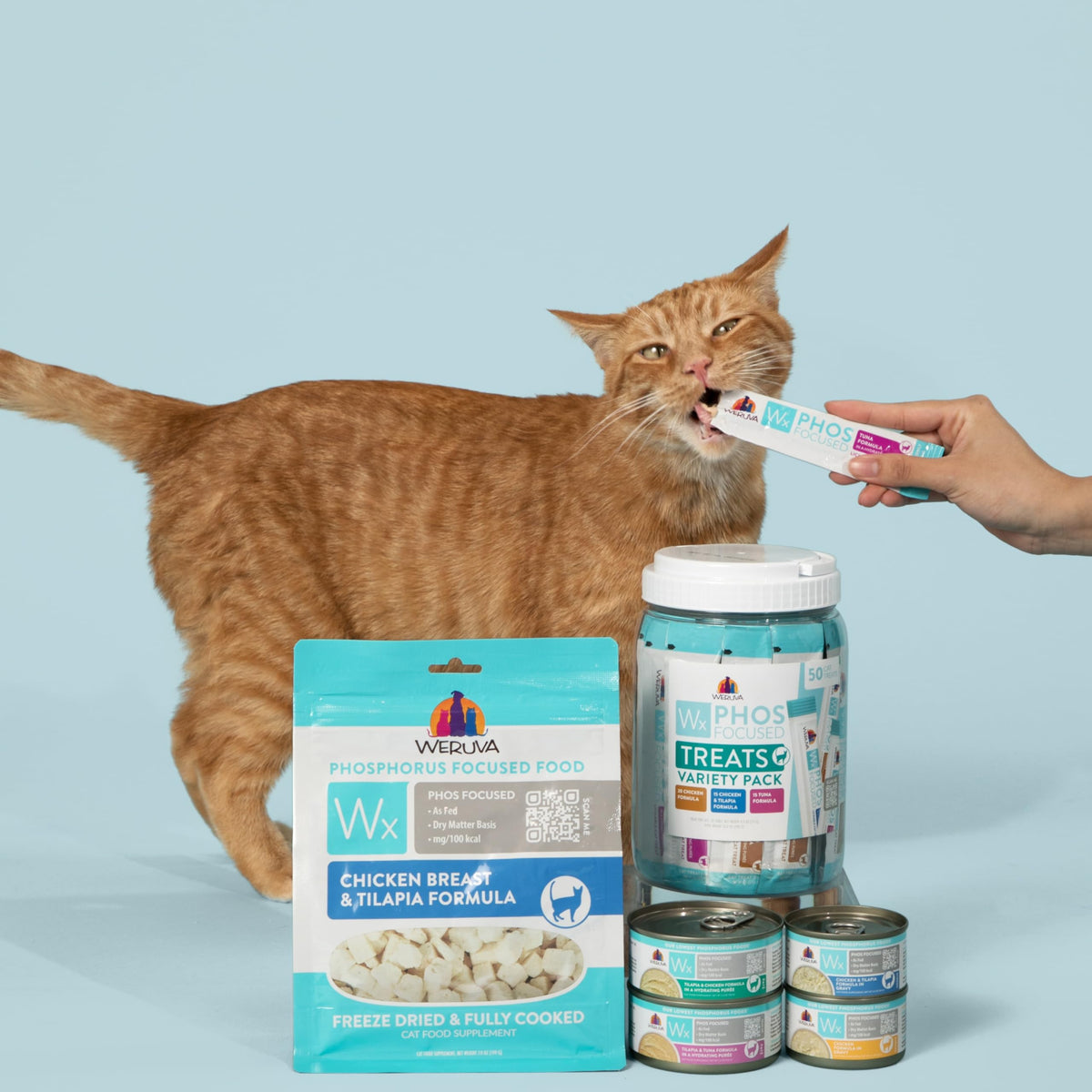 Weruva Wx Phos Focused, Tuna Formula Lickable Cat Treats, 0.5oz Tube, Pack of 5