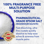 Dr Teal's Pure Epsom Salt Multipurpose Solution, Fragrance Free, Bulk Size - 19 lbs