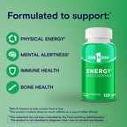 One A Day Energy Daily Essentials Multivitamin, Energy Supplement to Support Mental Alertness and Immune Health with Vitamins A C, D, E, Zinc and Caffeine, 120 Count
