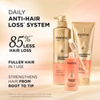 Pantene Abundant & Strong 3-Piece Regimen with B5 Complex + Niacinamide, Shampoo (13.5 oz), Conditioner (8 oz), Serum (2 oz) for Hair Loss, Thinning, Anti-Breakage, Volume - Grows Healthier