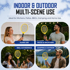 DEVOGUE® Electric Fly Swatter Bug Zapper Battery Operated Flies Killer Indoor and Outdoor Pest Control Mosquito Zapper and Insect Catcher Racket