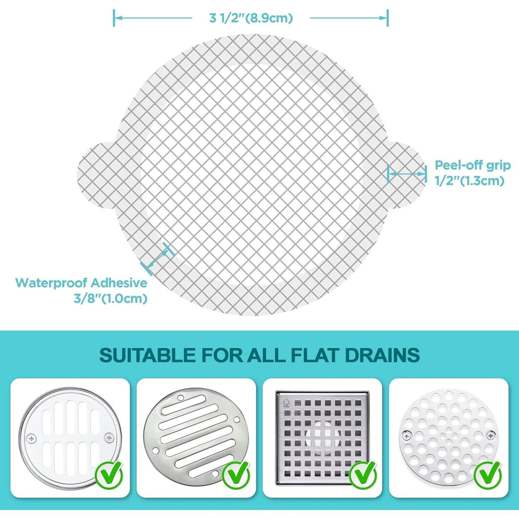 Buy now 50 Pack, Disposable Shower Drain Hair Catcher Mesh Stickers… at indiglob india