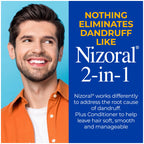 Nizoral 2-in-1 Anti Dandruff Shampoo and Conditioner, 14 Fl Oz, 2 Pack | 1% Ketoconazole, Antifungal, Dandruff Treatment, For All Hair Types