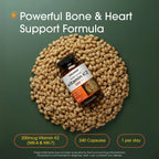 NatureBell Vitamin K2-240 Capsules - 200mcg Double Strength MK-7 & MK-4 Complex - Heart, Bone & Immune Health Support* - Complete K Vitamins Formula