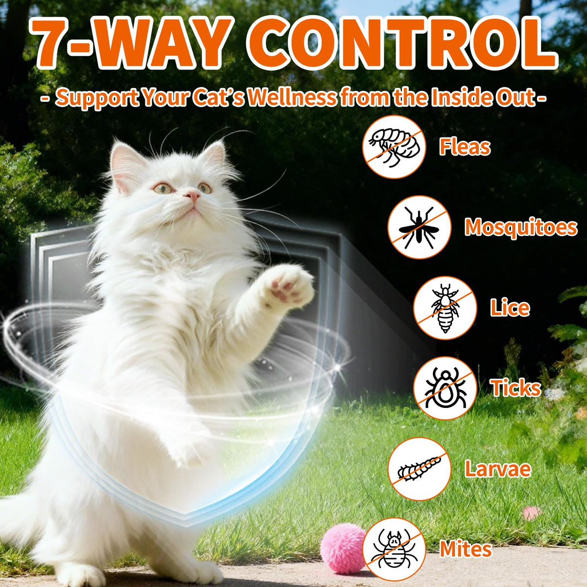 Carmelie Flea and Tick Prevention for Cats Chewables, 500 Crunchy & Creamy