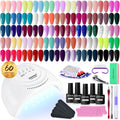 Buy now JODSONE 36 PCS Gel Nail Polish Set-32 Colors Gel Polish Kit Base Coat Glossy Matte and Glitter Top Coat Nail Polish Set Green Blue Red Pink Collection Gifts for Women 60KIT 05 at indiglob india