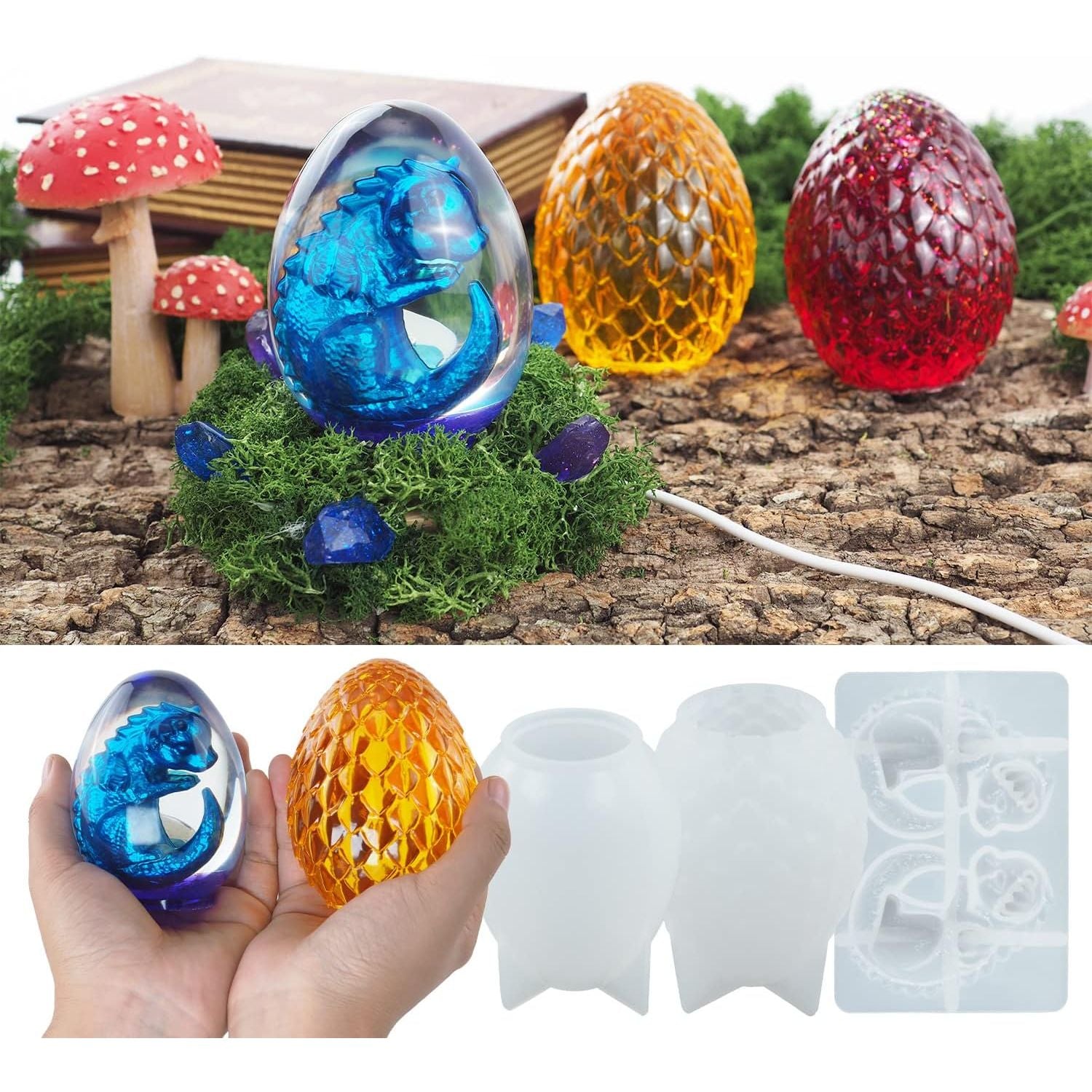 Buy now 4 Pack Chamomile & Daisy Resin Candle Mold - Single & Four Flower Designs qh-dragon-3-pack at indiglob india