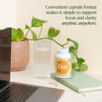 Om Lion’s Mane Mushroom Capsules - Organic Mushroom Supplement and Nootropic - Brain Supplements for Memory and Focus, 90 Count (30 Servings)