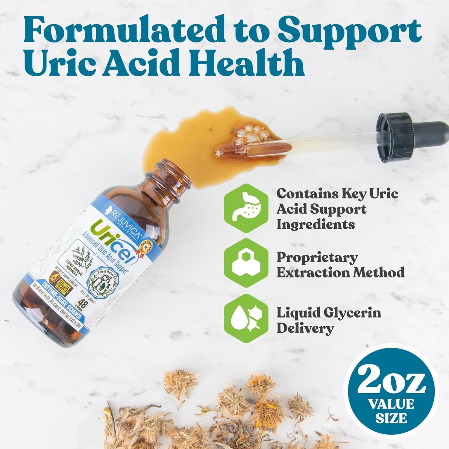 Buy now Uricel - Advanced Uric Acid Support & Cleanse Supplement - Joint & Kidney Support - Liquid Delivery for Better Absorption - Tart Cherry, Chanca Piedra, Celery Seed & Turmeric - 2 fl oz at indiglob india