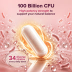 Wholesome Wellness Dr. Formulated Raw Probiotics for Women 100 Billion CFUs Capsules with Prebiotics, Digestive Enzymes, Approved for Adults, Shelf Stable Supplement